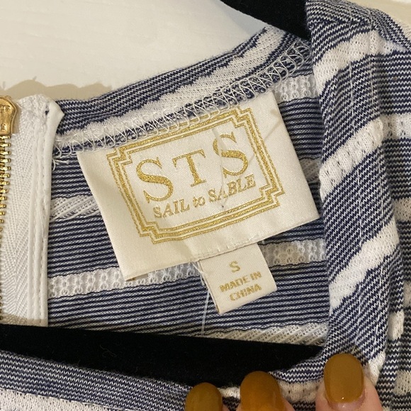 Sail to Sable | Blue and White Striped Dress | Small - Picture 5 of 8